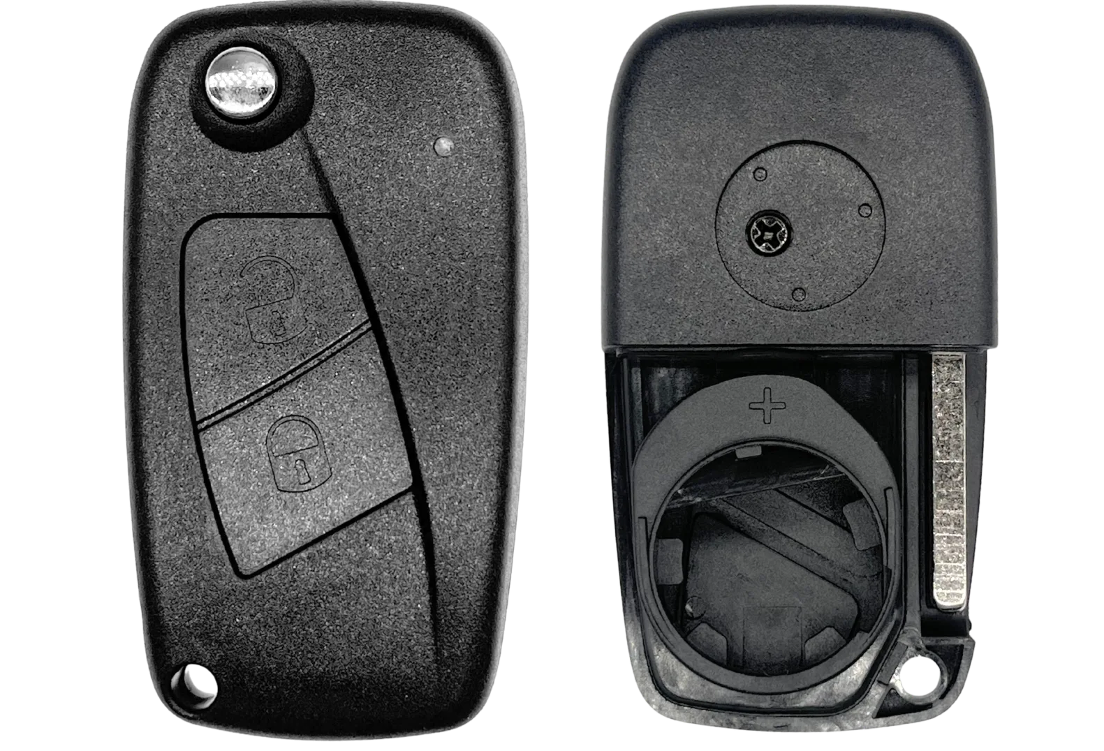 Coque de clé 2 boutons Fiat (lame SIP22 · réf. FIAPS205C)
