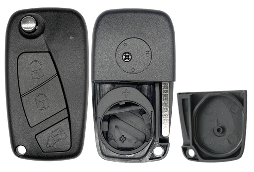 [FIAPS304CC] Coque de clé 3 boutons Fiat (lame SIP22 · réf. FIAPS304CC)