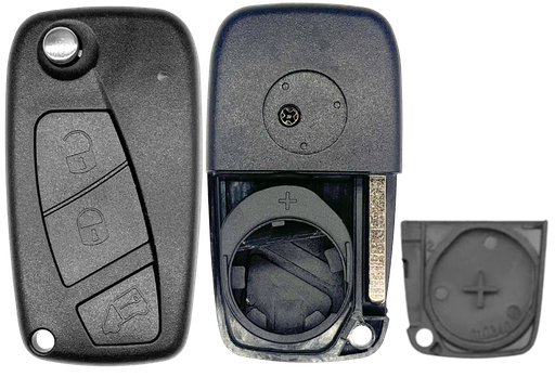 [FIAPS305CC] Coque de clé 3 boutons Fiat (lame SIP22 · réf. FIAPS305CC)