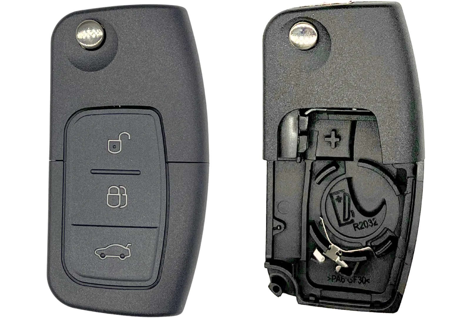 Coque de clé 3 boutons Ford (lame HU101 · réf. FORPS303C)