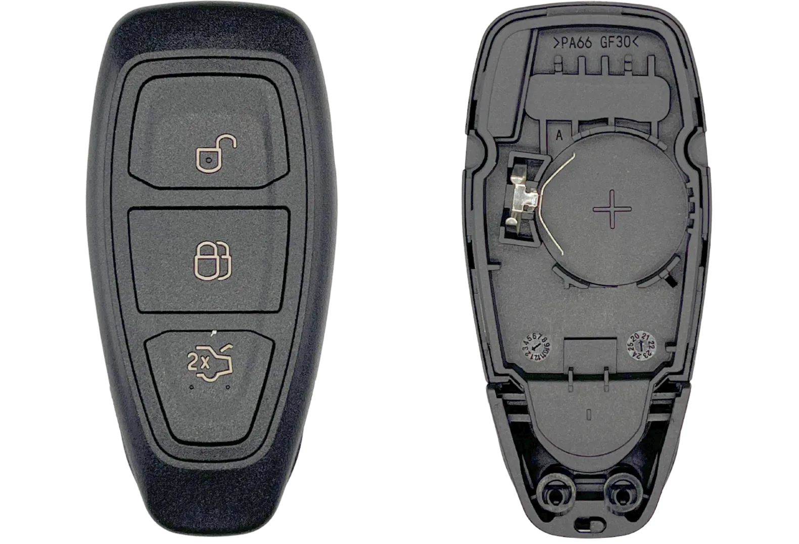 Coque de clé 3 boutons Ford (lame HU101 · réf. FORPS306C)