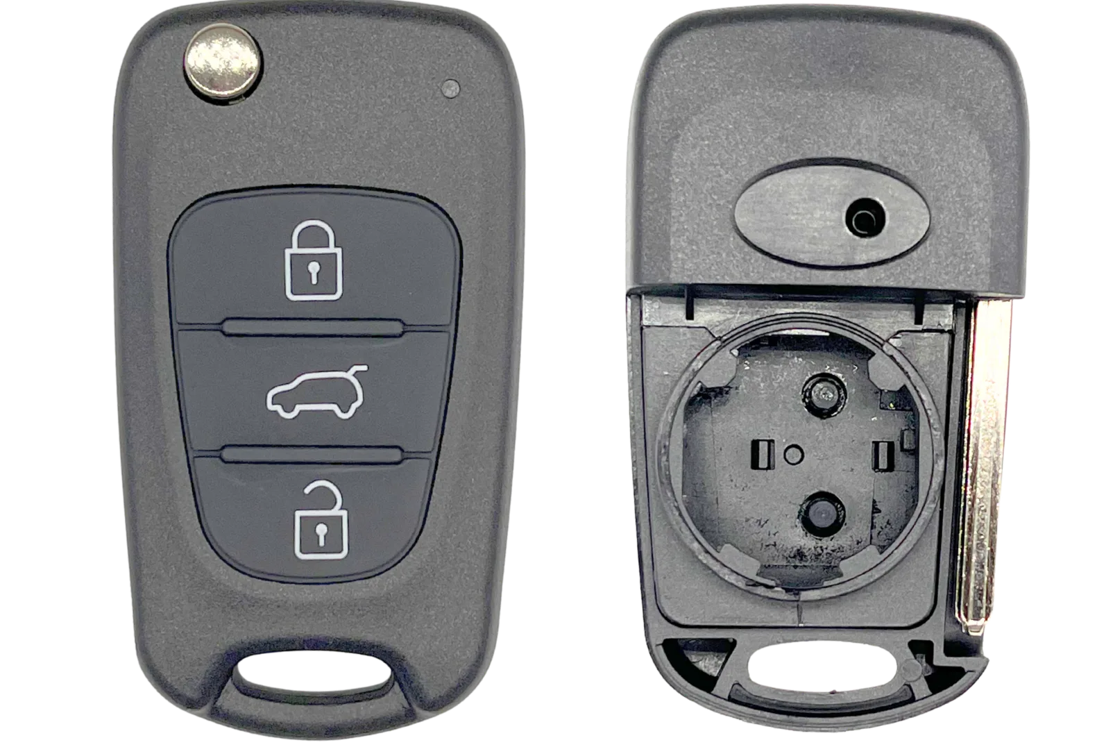 Coque de clé 3 boutons Hyundai / Kia (lame TOY40 · réf. HKAPS307C)