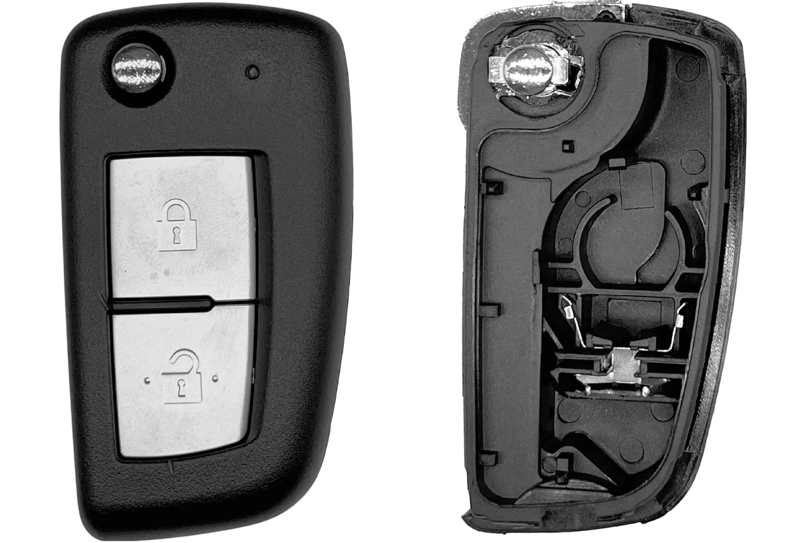 Coque de clé 2 boutons Nissan (profil NSN14 · réf. NISPS28C)