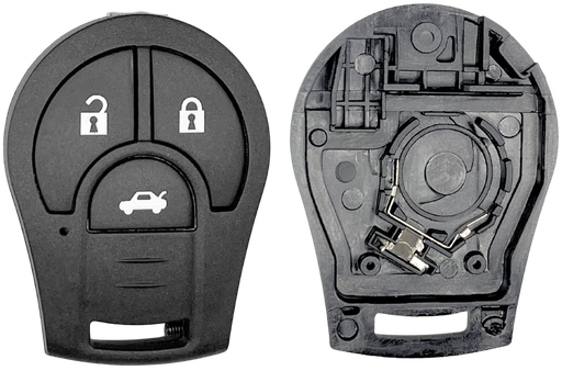 [NISPS34C] Coque de clé 3 boutons Nissan (lame NSN14 · réf. NISPS34C)