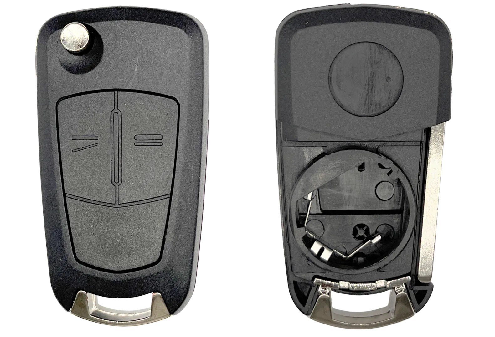 Coque de clé 2 boutons Opel (lame HU100 · réf. OPEPS201C)