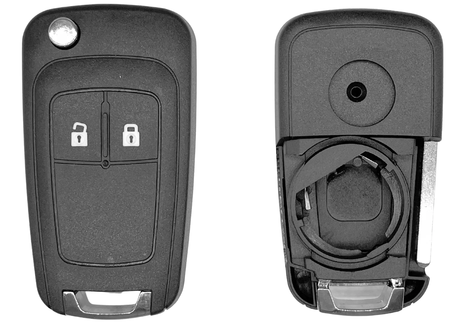 Coque de clé 2 boutons Opel (lame HU100 · réf. OPEPS202C)
