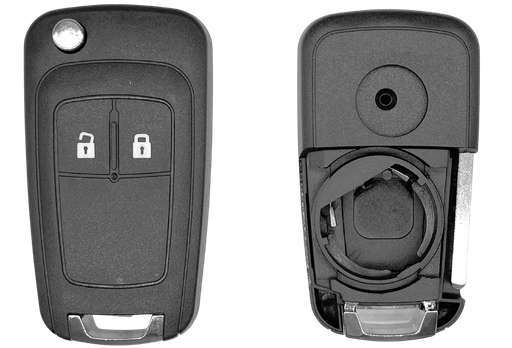 [OPEPS202C] Coque de clé 2 boutons Opel (lame HU100 · réf. OPEPS202C)