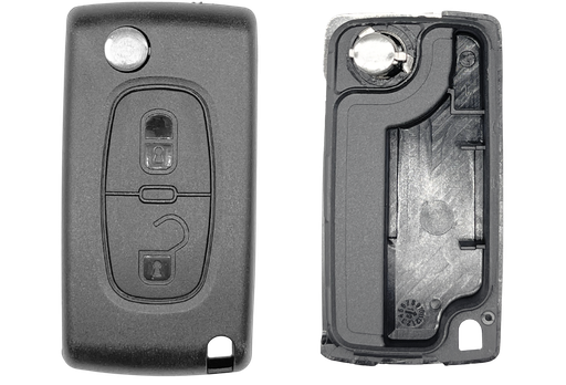 [PSAPS207C] Coque de clé 2 boutons Peugeot / Citroën (lame VA2 · réf. PSAPS207C)