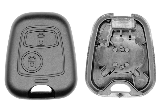 [PSAPS20C] Coque de clé 2 boutons Peugeot / Citroën (lame NE73 · réf. PSAPS20C)