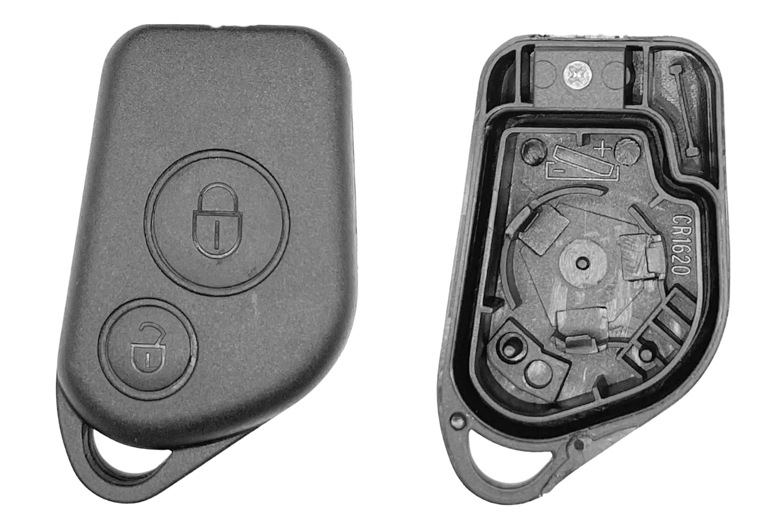 Coque de clé 2 boutons Peugeot / Citroën (lame NE73 · réf. PSAPS27CC)