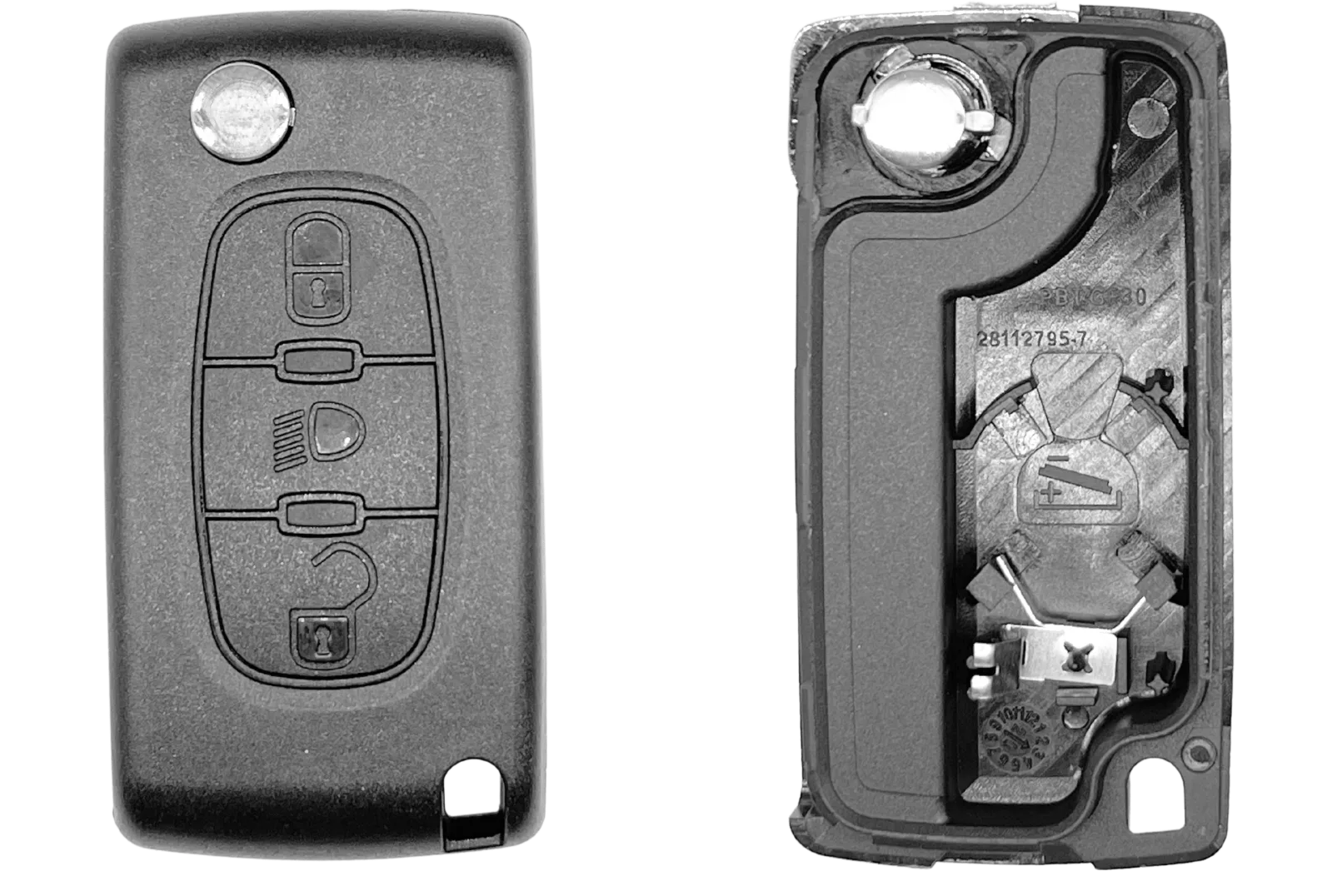 Coque de clé 3 boutons Peugeot / Citroën (profil PSAPS307C)