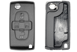 Coque de clé 4 boutons Peugeot / Citroën (profil PSA…