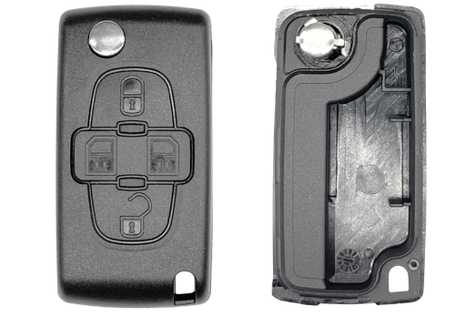 [PSAPS407CC] Coque de clé 4 boutons Peugeot / Citroën (profil PSAPS407CC)