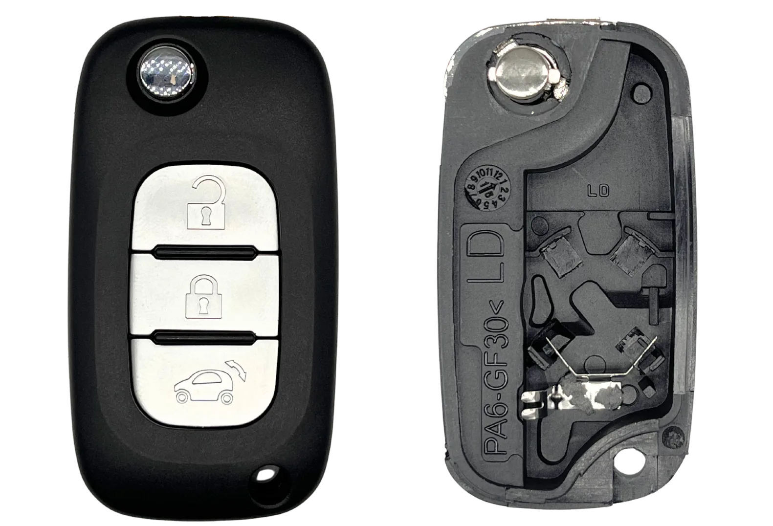 Coque de clé 3 boutons Renault (profil RENPS301C)